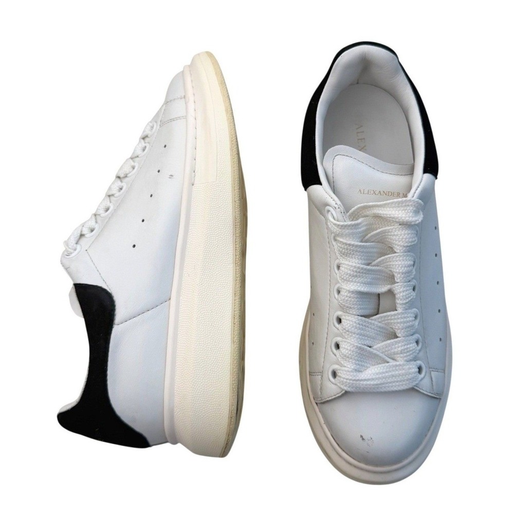 Alexander McQueen Oversized Sneaker White Leather Black Suede Streetwear EU38
